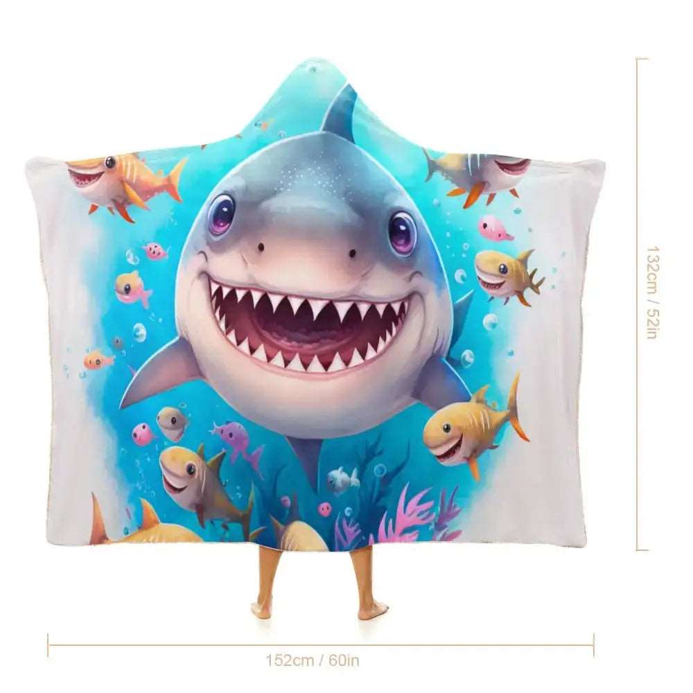 Shark Hoodie Blanket - Cozy and Comfy Inkedjoy